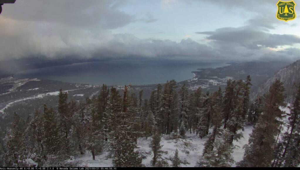 Over eight inches of snow in Sierra Nevada